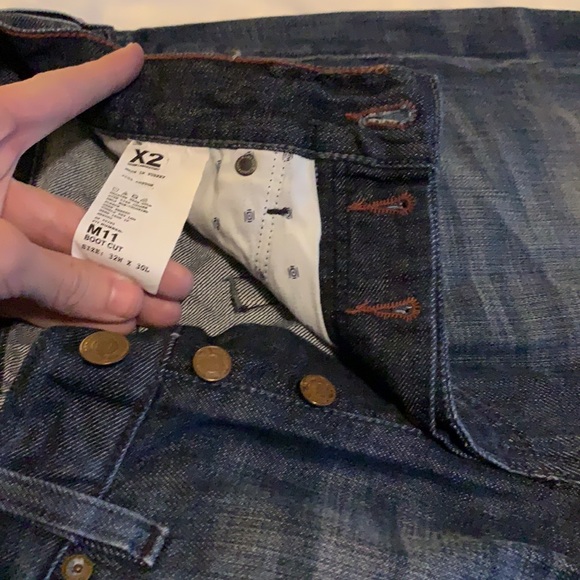 Men’s Express X2 denim boot cut jeans - 32W 30L - Picture 3 of 7